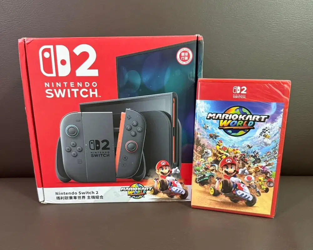 Nintendo switch 2 bundle mario kart new/baru