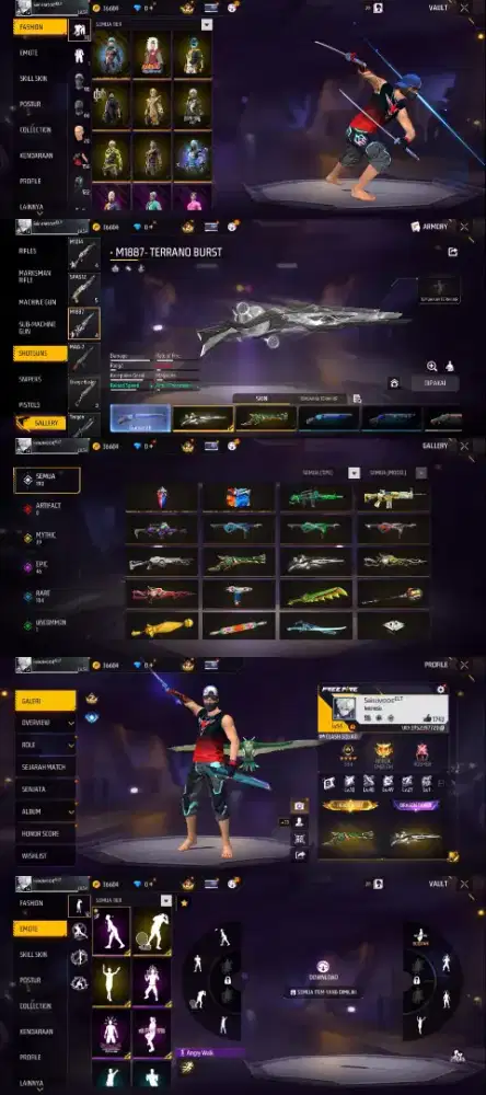 Jual akun FF murah meriah yg minat lansung inbox