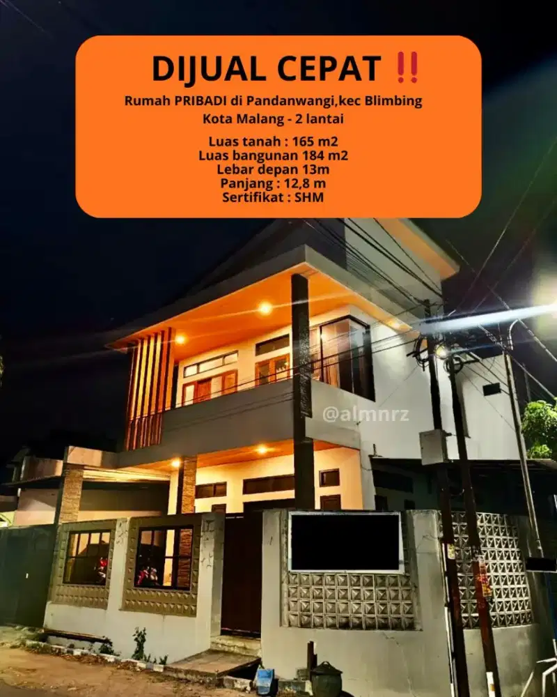 DIJUAL CEPAT ! RUMAH MALANG KOTA