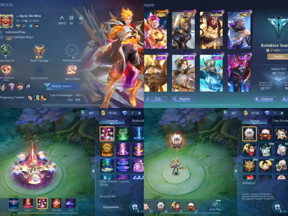 Jual akun ml skin 82 yg minat lansung inbox aja