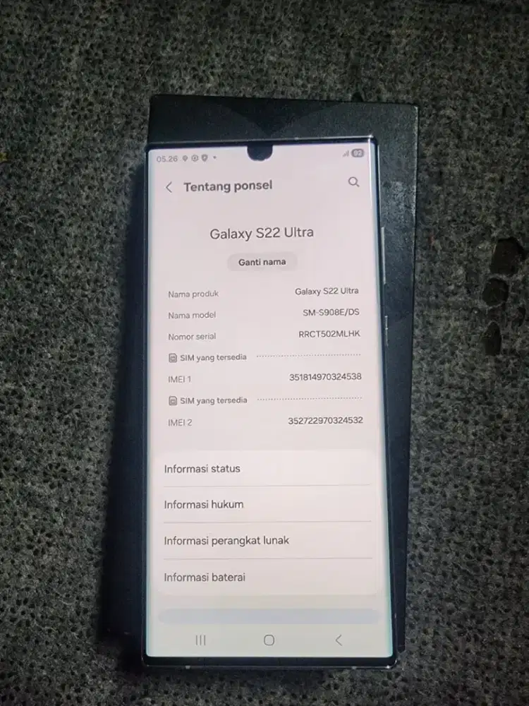 Samsung S22 ultra 12/256 Ori SEIN