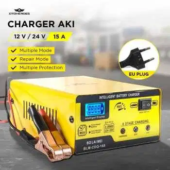 Charger Aki Mobil Battery Charger 12V/24V 15A