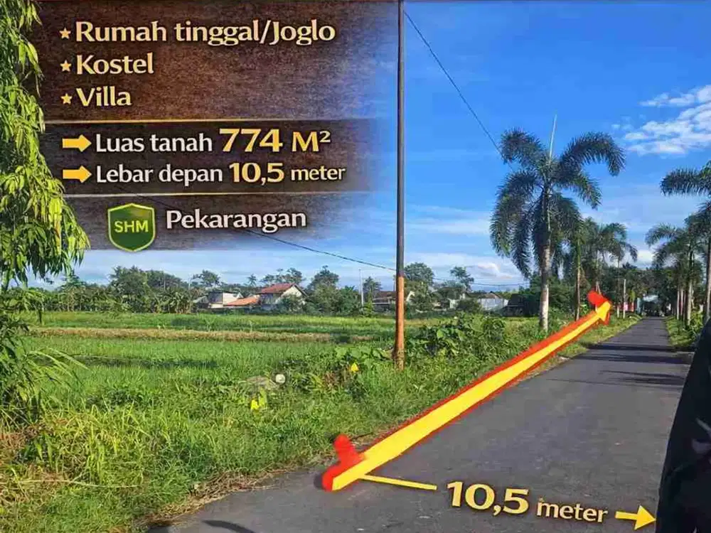 Tanah Pekarangan Strategis Wedomartani Sleman – Akses Aspal, SHM, Cocok Villa & Kost