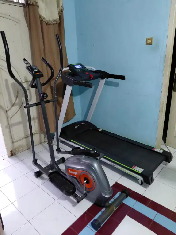 Treadmill Elektrik X2Fit & Berwyn Elliptical Bike 507e 1 Paket Second