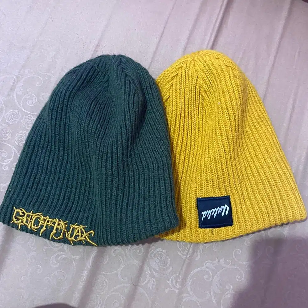 Beanie Hat 2pcs payment bisa via co shopee