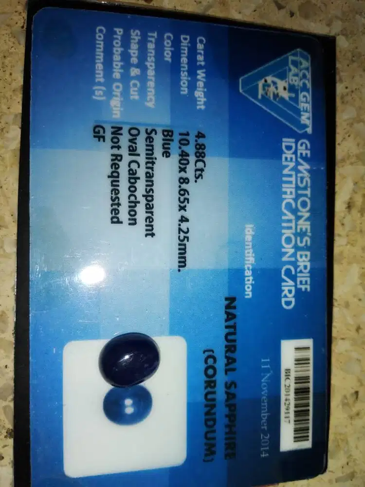 Batu cincin natural sapphire