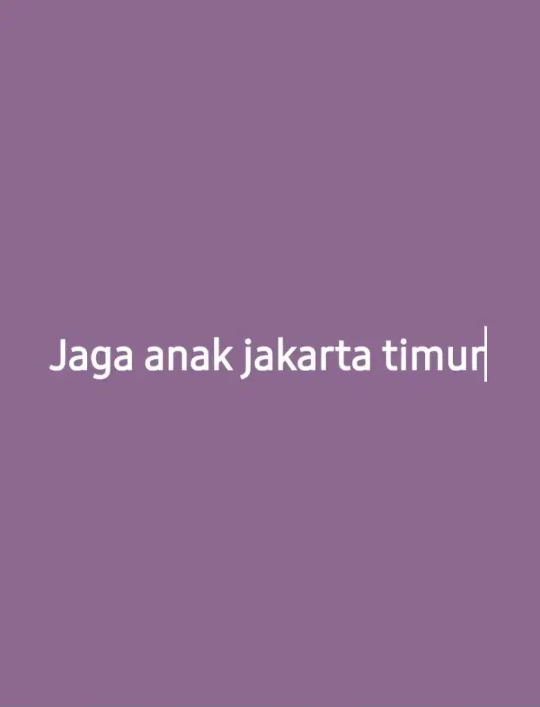 Jaga anak jakarta timur