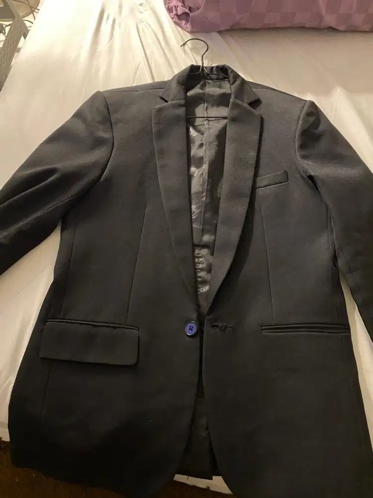 Jas hitam pria slimfit