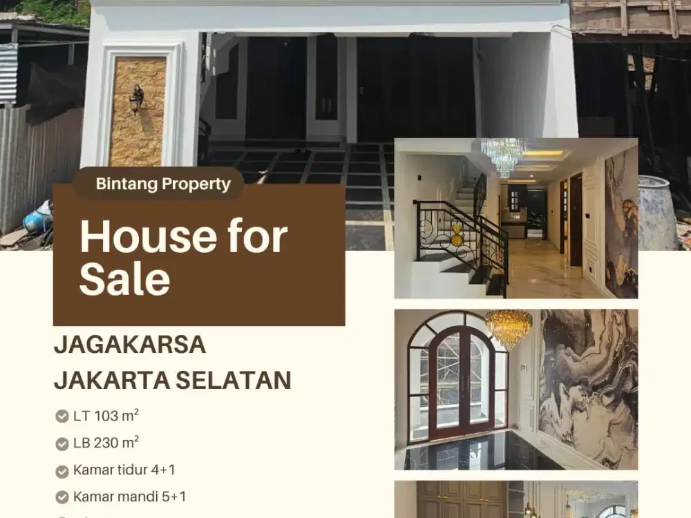 NEW HOUSE IN TOWNHOUSE DI JAGAKARSA JAKARTA SELATAN