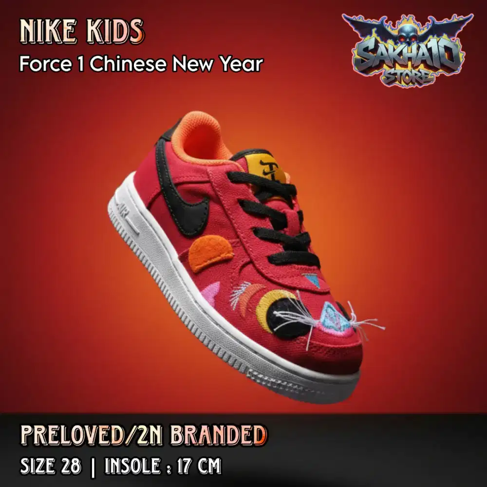 SEPATU SNEAKERS ANAK COWO/CEWE CASUAL EDISI CHINESE NEW YEAR SLIP ON