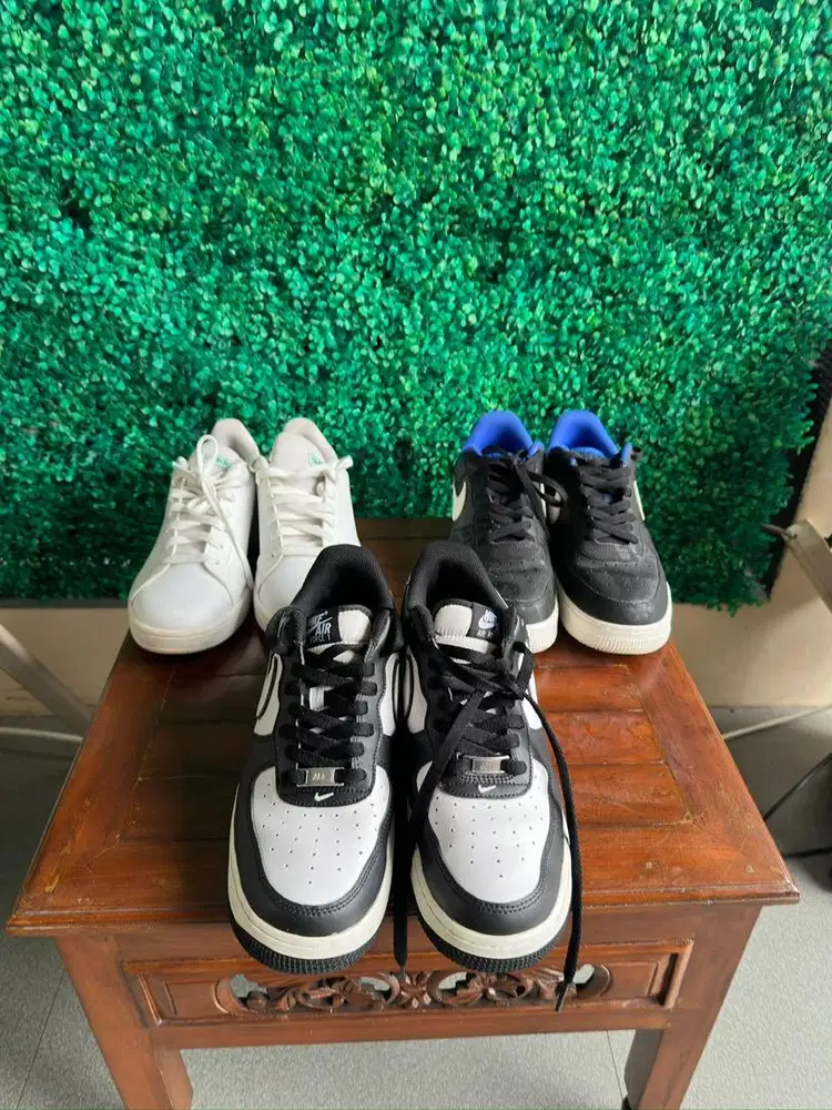 BUNDLE 3 Sepatu Nike Air Force 1 Panda, Shroud & Adidas Adv.