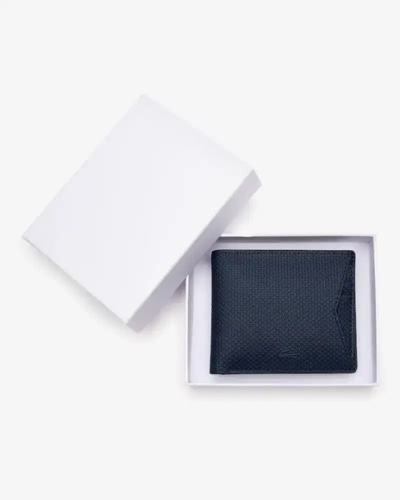 Dompet Lacoste Chantaco Pique Leather Billfold with Card Holder | BNIB