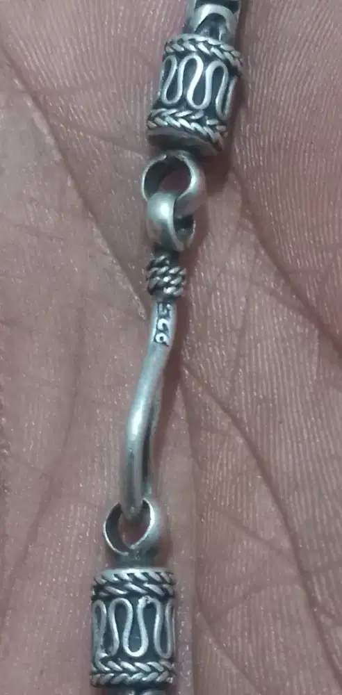 Kalung perak rantai borobudur