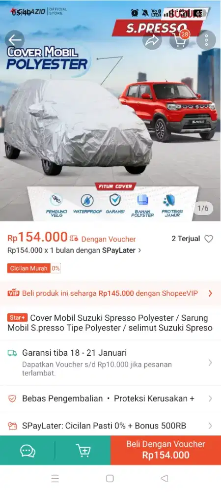 Sarung Mobil Suzuki Spresso/sejenisnya
