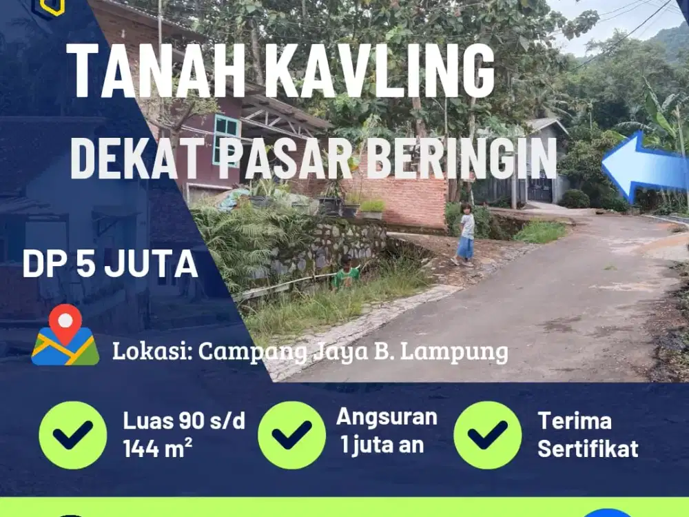 tanah kavling kota bandar lampung dekat pasar beringin