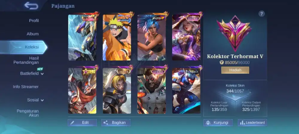 Akun Mobile Legend Ex Imortal