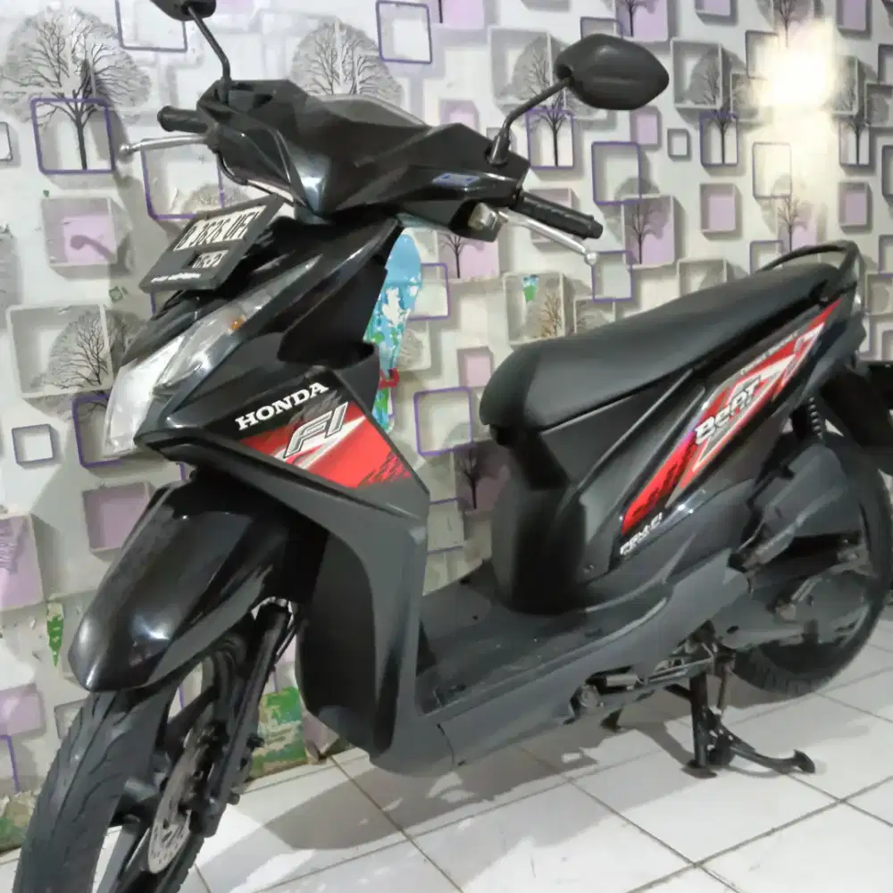 HONDA BEAT FI 2014 HITAM MULUS SEKALI ORISINIL PAJAK HIDUP PANJANG