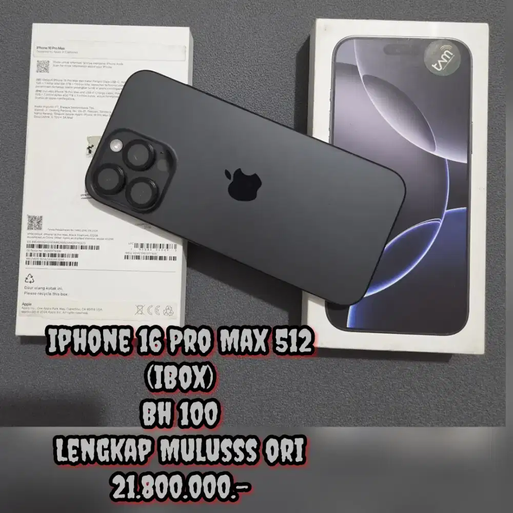 Iphone 16 Pro Max 512 (iBox) Bh 100