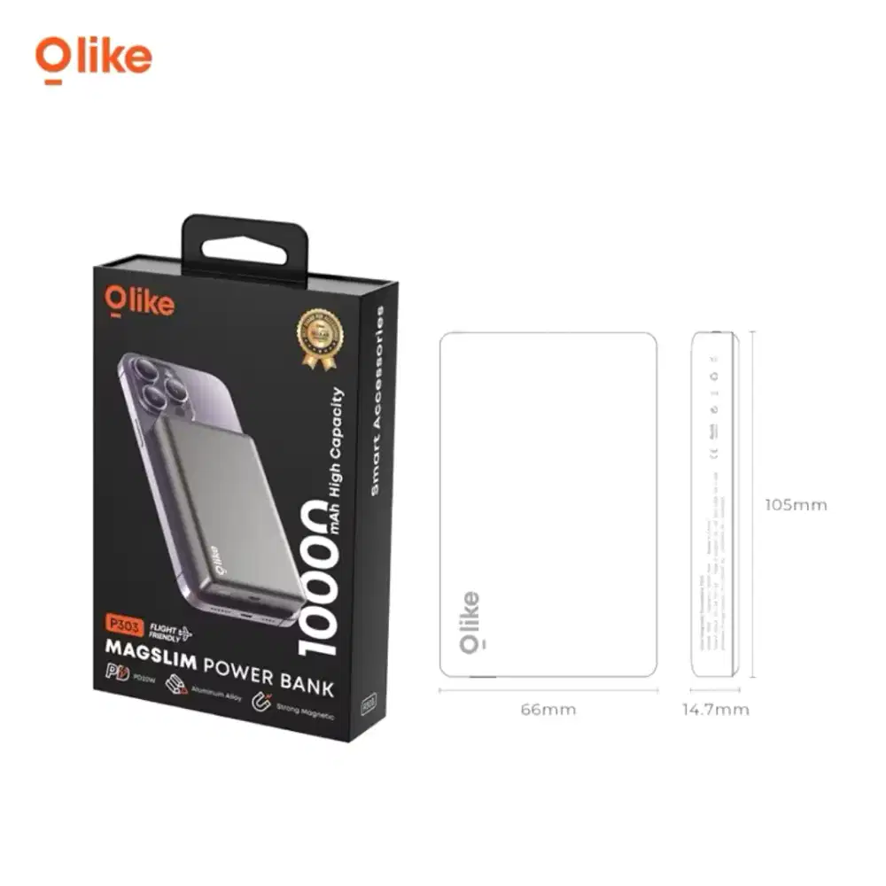 Olike Powerbank Magnetic P303 Magsafe Fast Charging 10000mAH