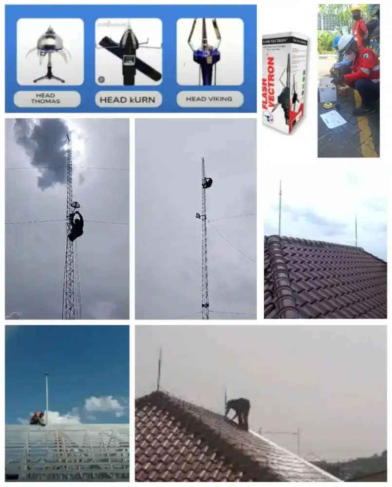 Teknisi ahli jasa pasang penangkal petir dan grounding mesin