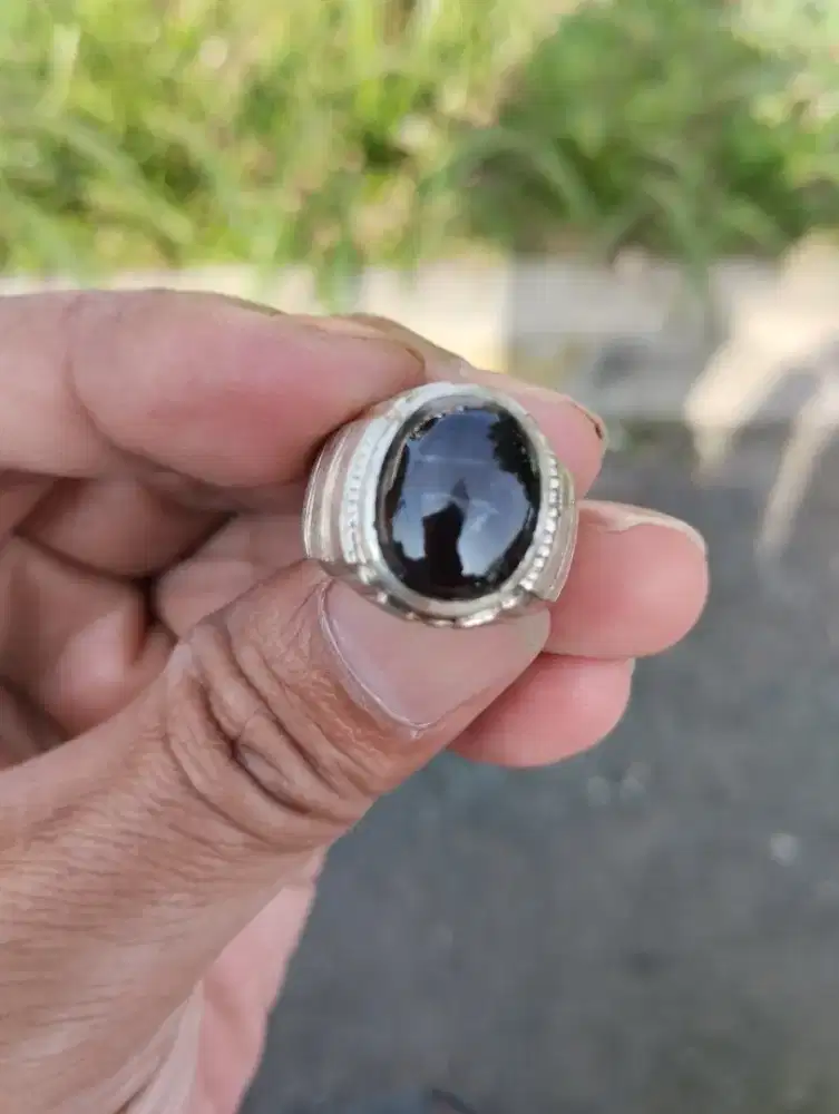 cincin batu akik american star ring perak