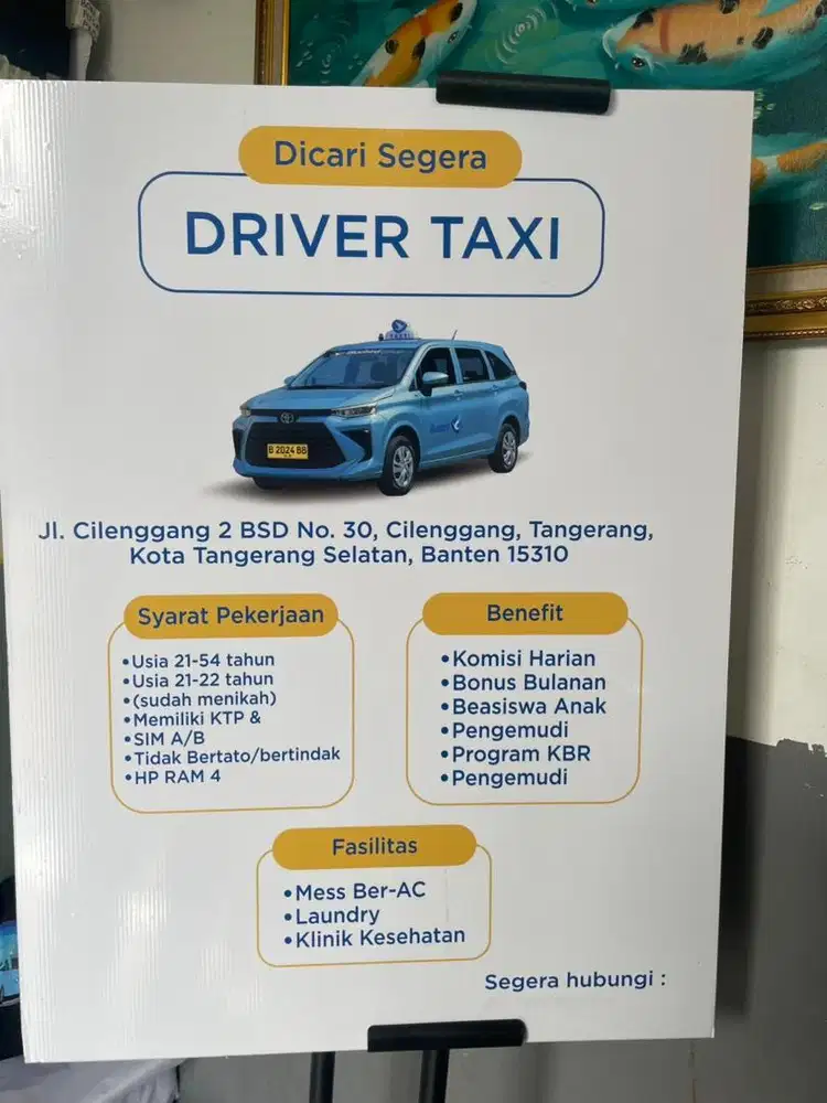 Lowongan Driver Taksi dan Rental