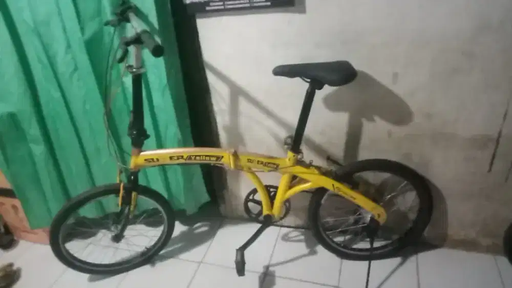 sepeda lipat 20genio Super Yellow