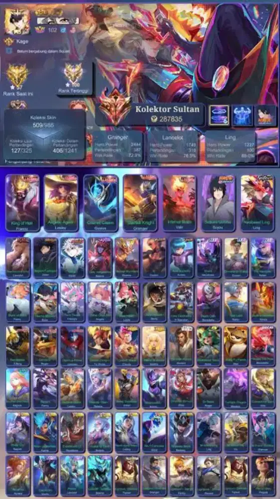 Akun ml Sultan, murah