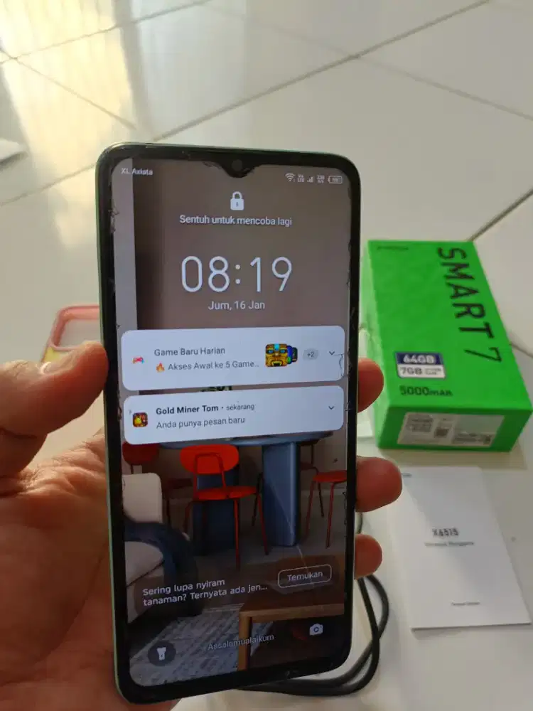 Infinix Smart 7 Type X6515, Dual SIM+Slot Memory Fullset ORI, RAM 4/64