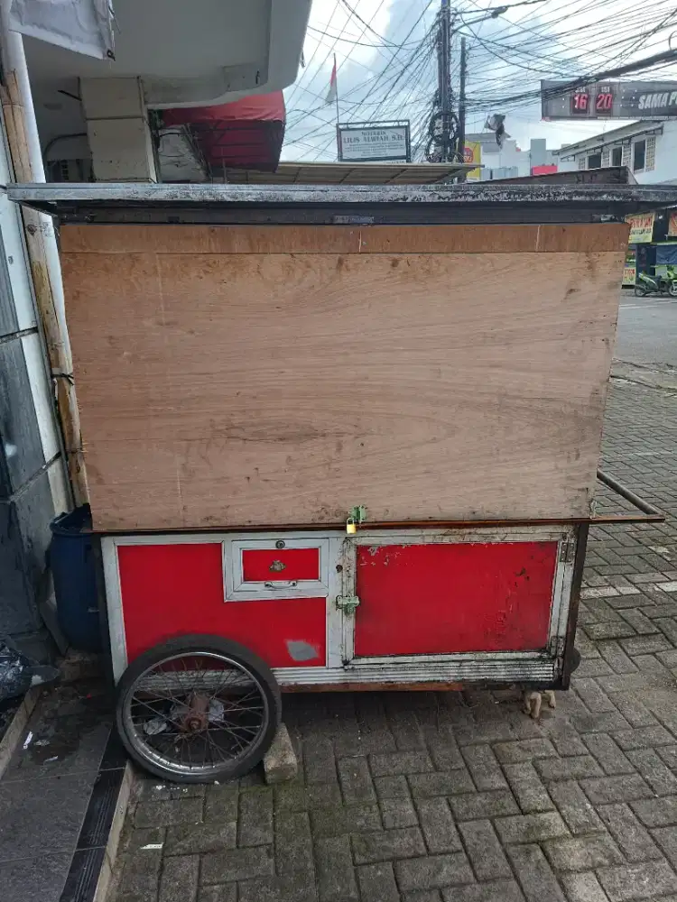 Gerobak bekas tahu sumedang siap pakai