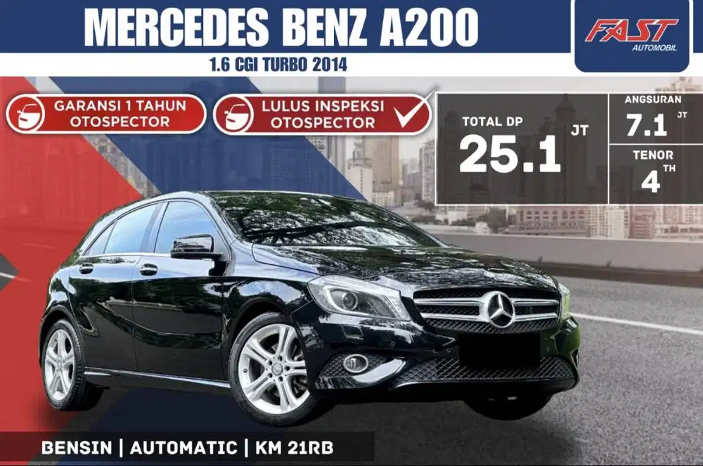 MERCEDES BENZ A200 2014 LOW KM.21RB & PAJAK PANJANG