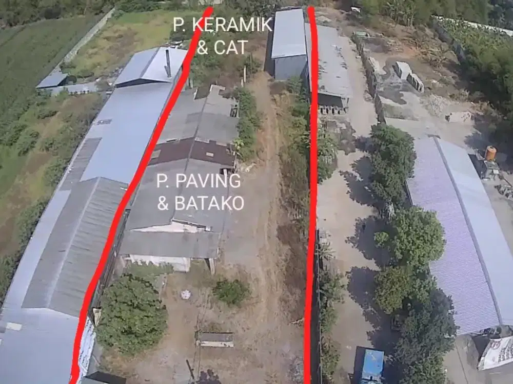 JUAL PABRIK PAVING SIAP PRODUKSI LOKASI 30METER JALAN PROPINSI MOJOSARI
