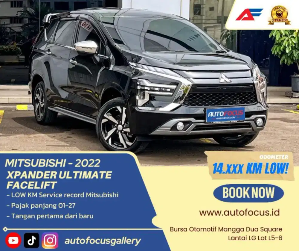 Dp Minim, KM Low Xpander Ultimate AT Facelift 2022 Hitam