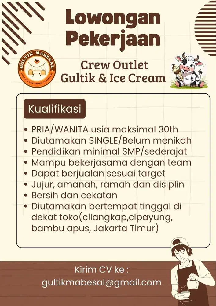 Dicari Crew Outlet