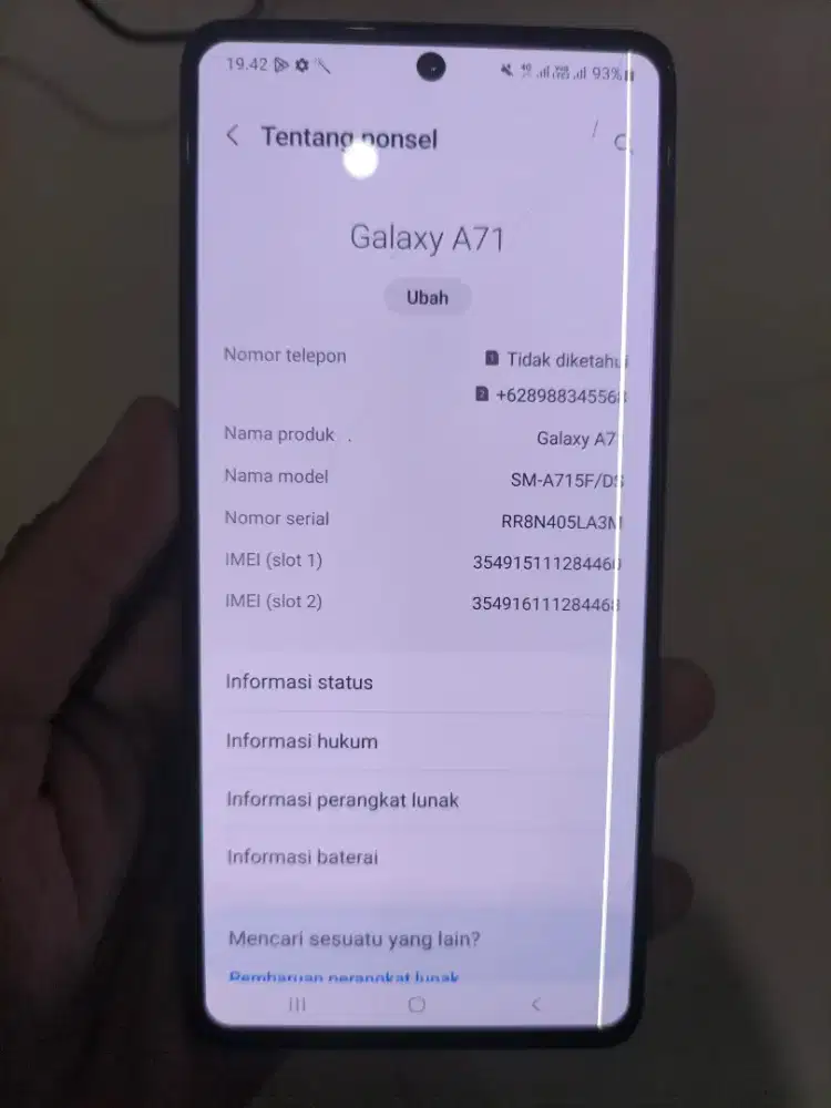 Samsung Galaxy A71 ram 8/128gb minus
