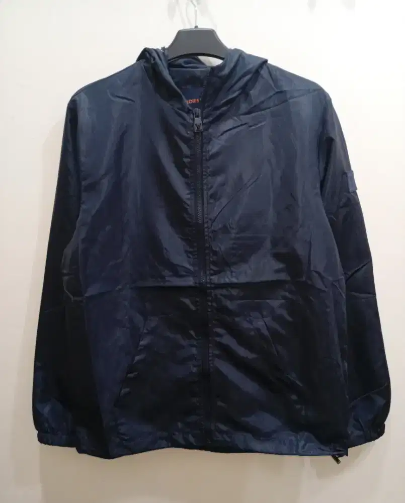 LOUIS VUITTON MONOGRAM WINDBREAKER ZIPHOODIE NAVY JACKET