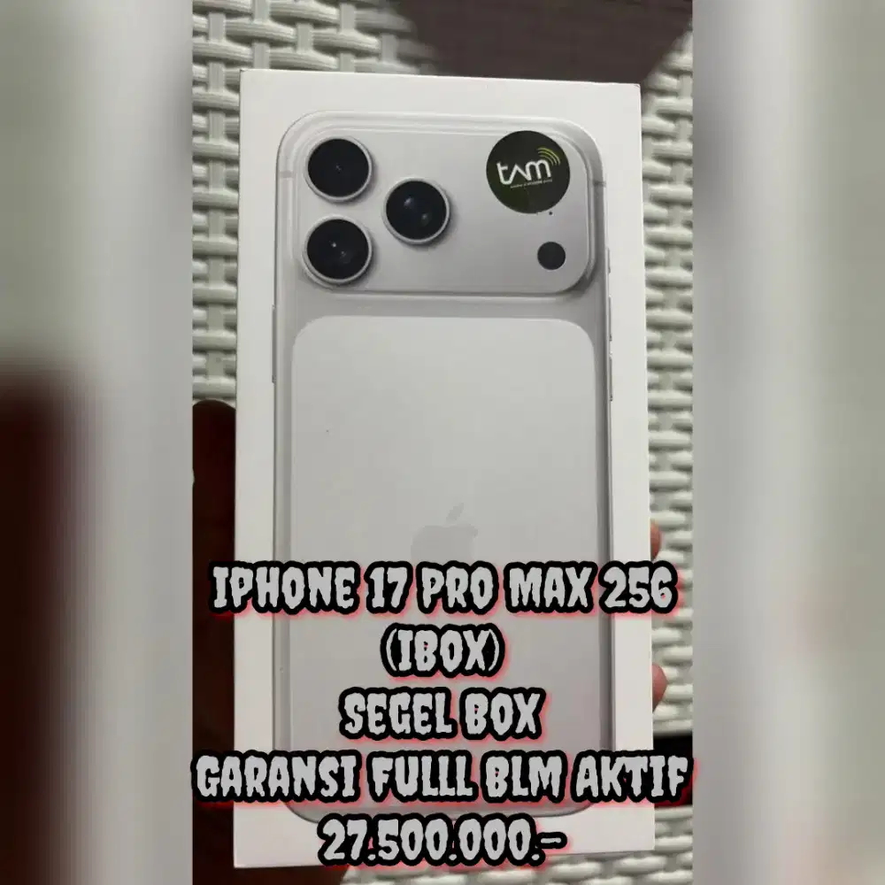 Iphone 17 Pro Max 256 (iBox) Segel Box