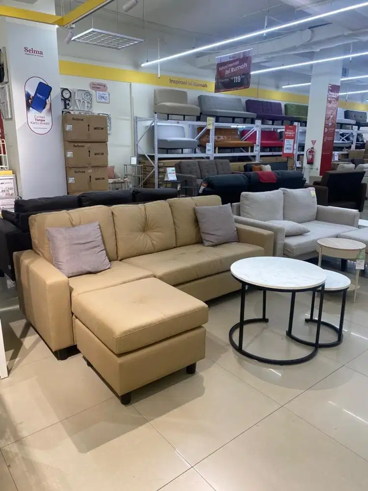 Set Sofa L dan Meja