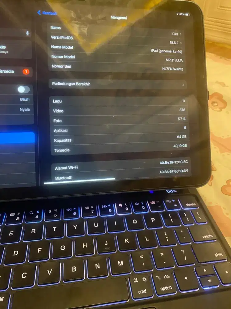 Ipad Gen 10 64GB Wifi Only LL/A Fullset Mulus Nominus