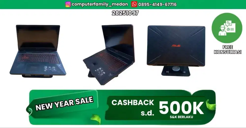 ASUS TUF GAMING FX705GD INTEL CORE I7 GEN 8 RAM 32 SSD 512GB