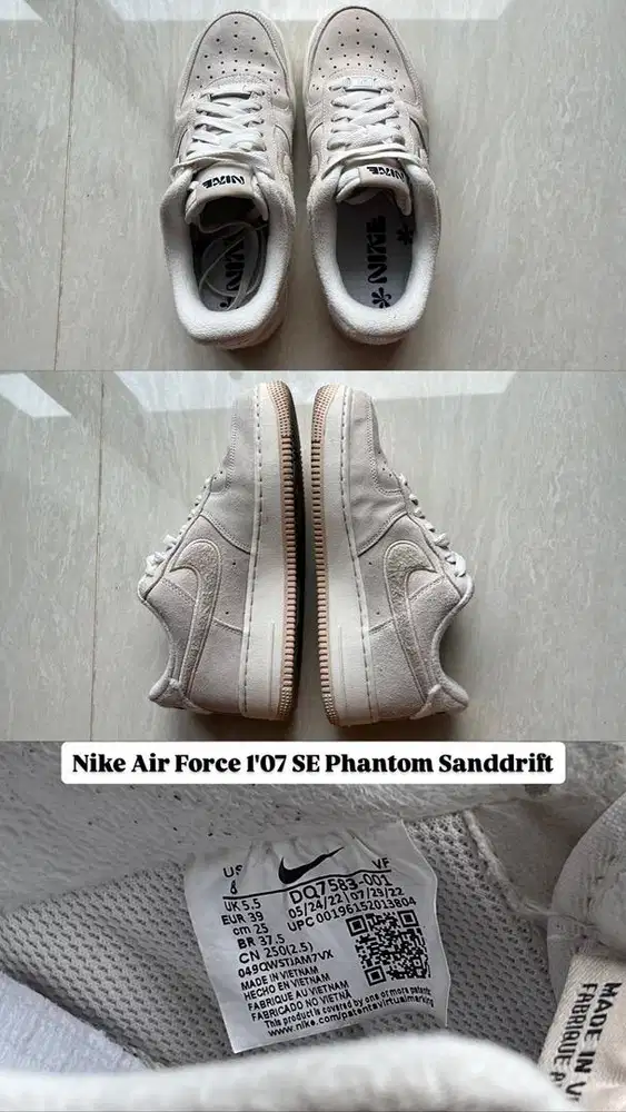 Nike air force'1 SE phantom sanddrift