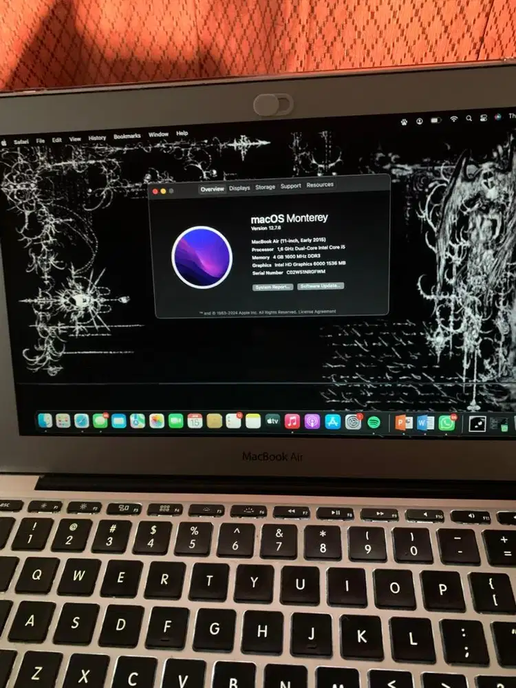 DIJUAL BU MacBook Air 11 inci Early 2015, RAM 4GB, SSD 128GB