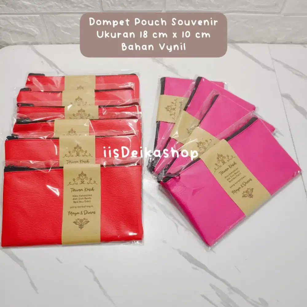Souvenir Dompet Vinyl Murah | Pouch Souvenir Pengajian dll
