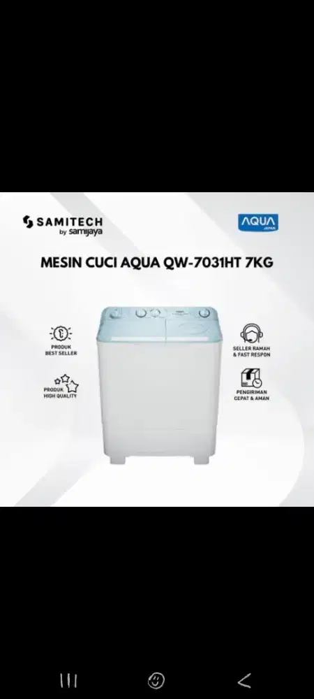 Mesin Cuci AQUA 2 tabung