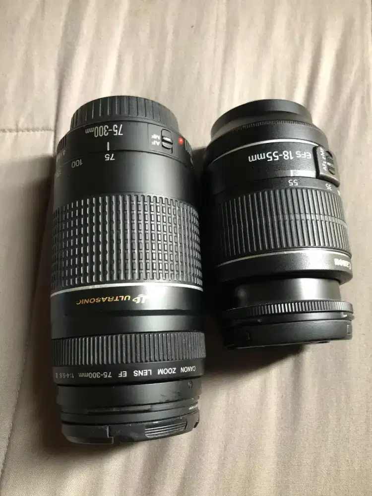 Jual Lensa Canon 18-55mm dan 75-300mm