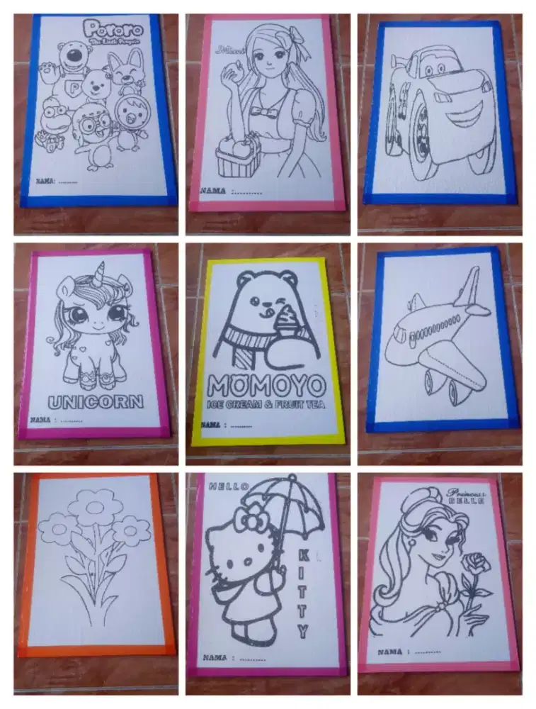 Styrofoam Sterofoam Gabus Lukisan Gambar Mewarnai Anak List Lakban