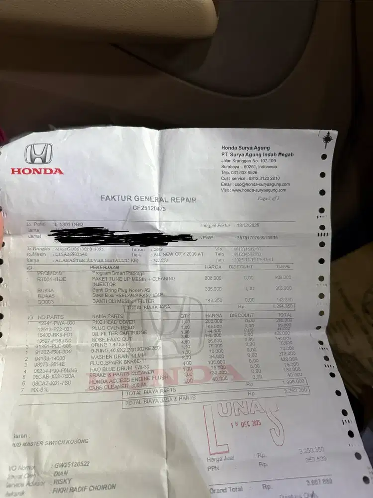 Honda City 2008 Bensin