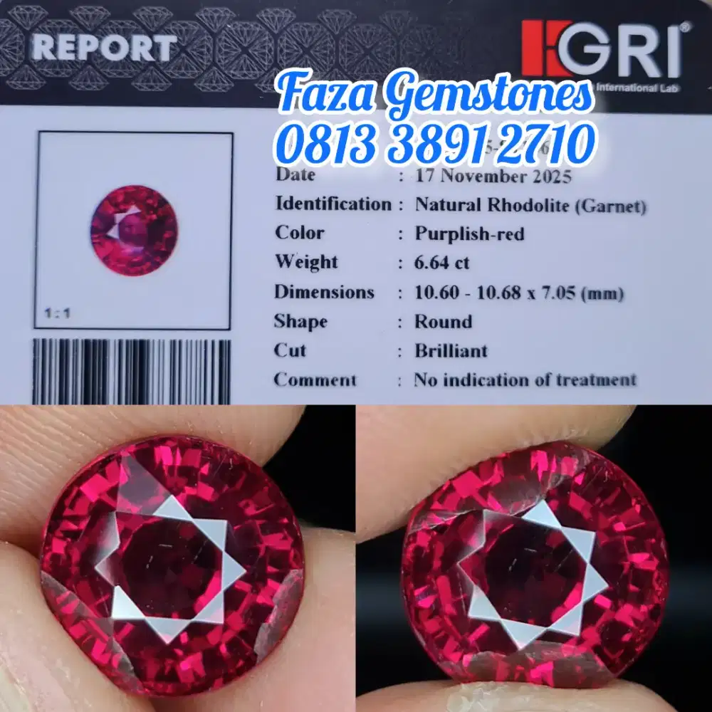 Bangkok Quality Rhodolite Garnet, Round, Open Colour, Bukan yg gelap