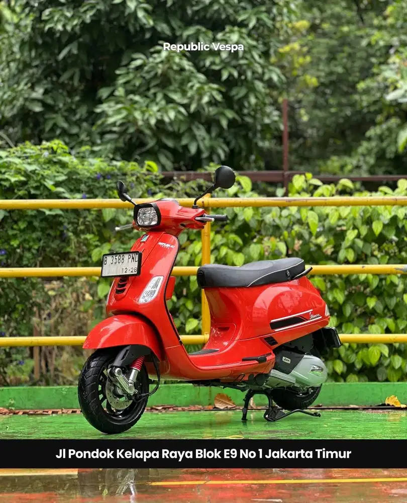 TERMURAH PIAGGIO VESPA S125 IGET LED FACELIFT TH 2023 ORANGE TRAMONTO