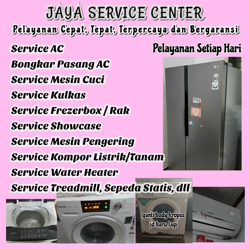 Service Mesin Cuci AC Bongkar Pasang AC Servis Kulkas Frezerbox Tandes